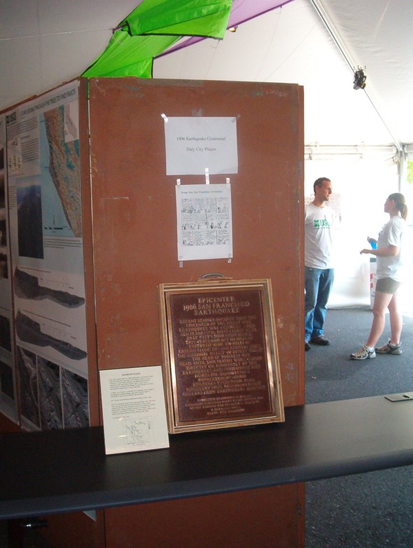 [ 1906 Epicenter Plaque at USGS. ]