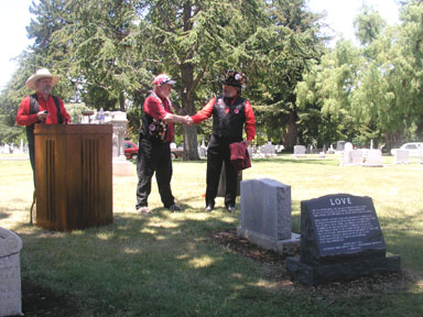 Group photo of monument