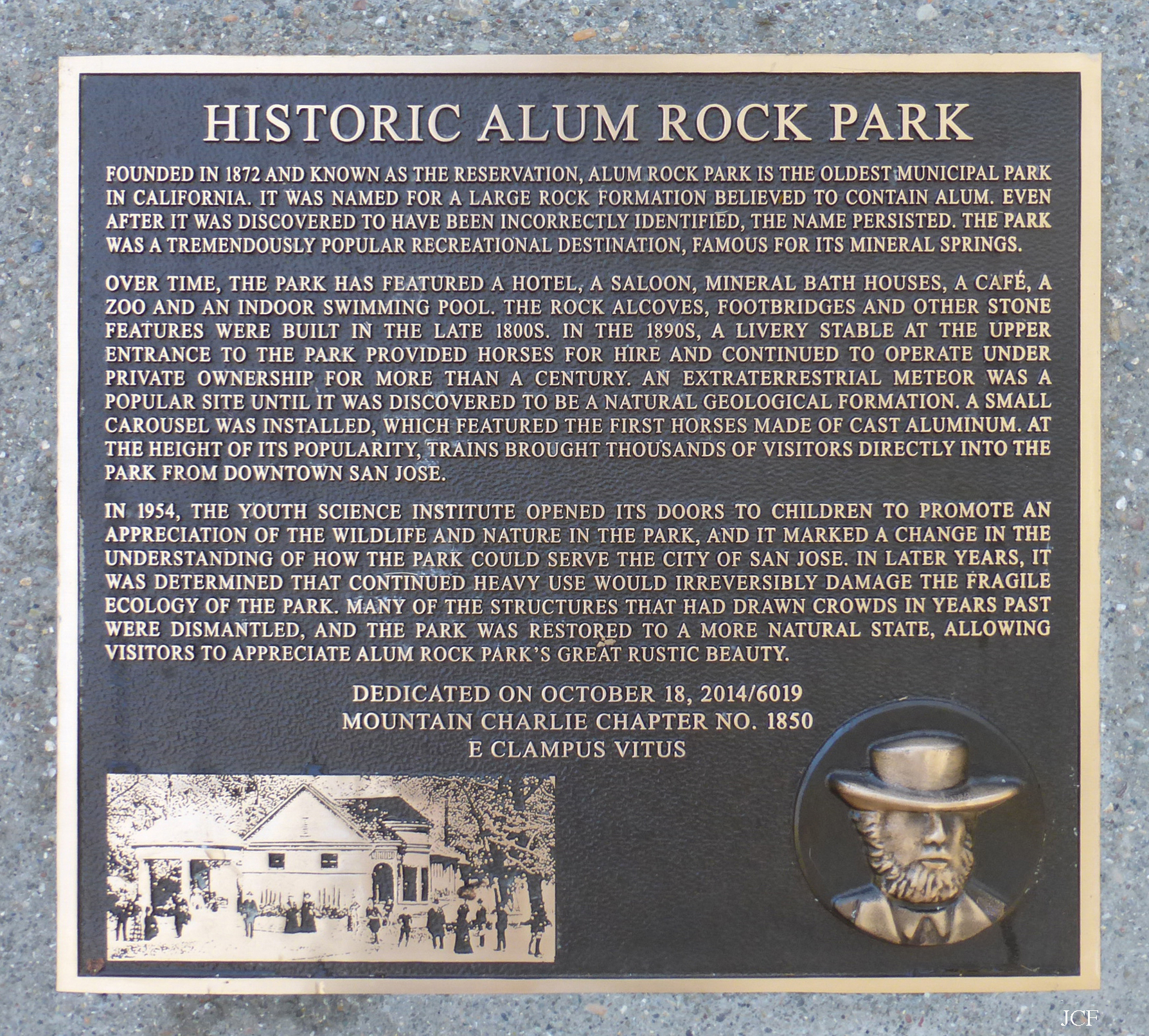 Photo of plaque wide